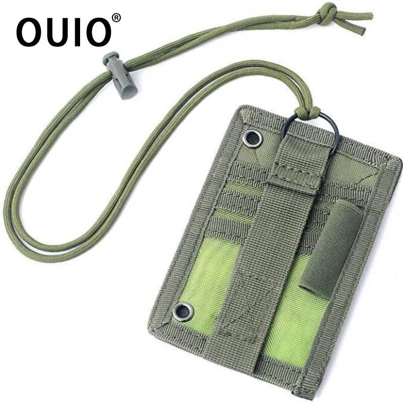 Lanyard Badge Holder - OUIO タクティカル ID カードホルダー フックループパッチ ツアーガイドバッジホルダー
