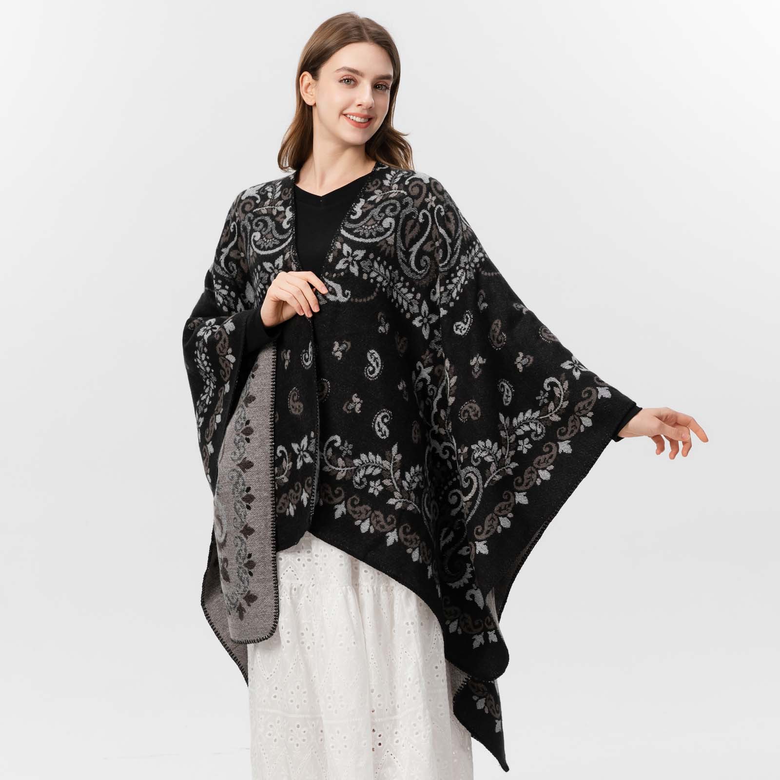Stole Wedding Shawl - 高級婦人用カシミヤスカーフ ジャックムス ファム ストール 冬用パシュミナポンチョ 厚手カパスショール
