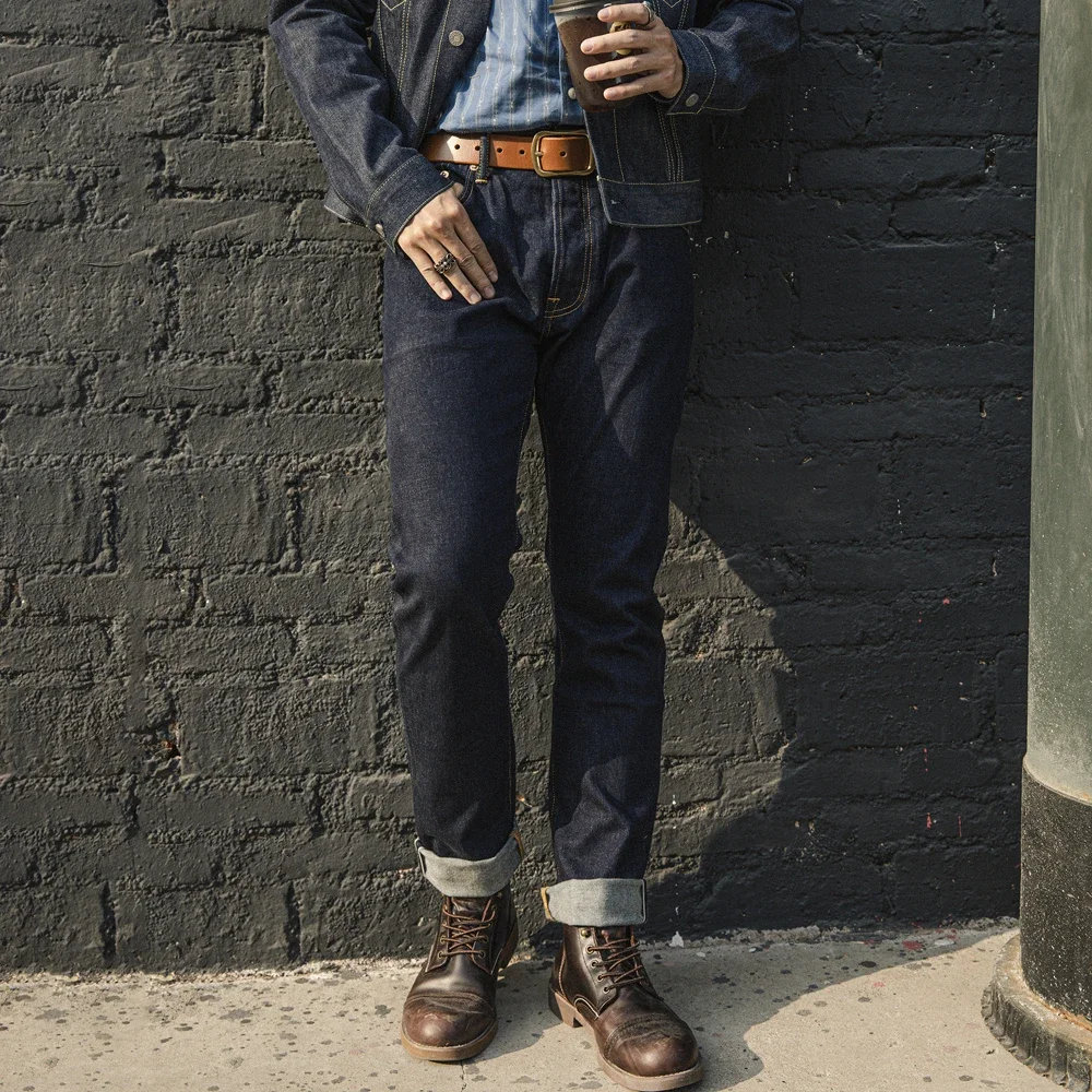 Levis Jeans 501 - レッドトルネードメンズデニムパンツ、スリムストレートジーンズ、レッドセルエッジ、スプリング、12オンス、GT-0003
