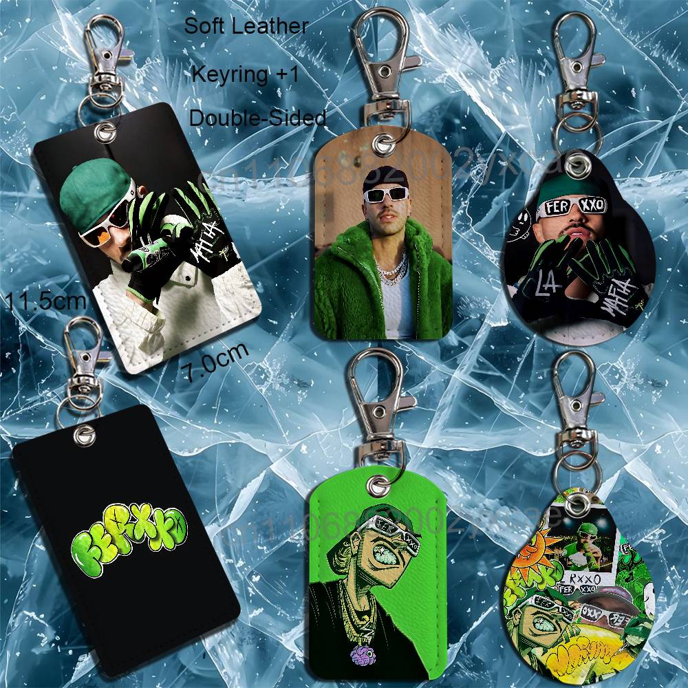 Lanyard Badge Holder - FERXXO VOL X Sagrado Feid レザーキーチェーンバッジホルダー