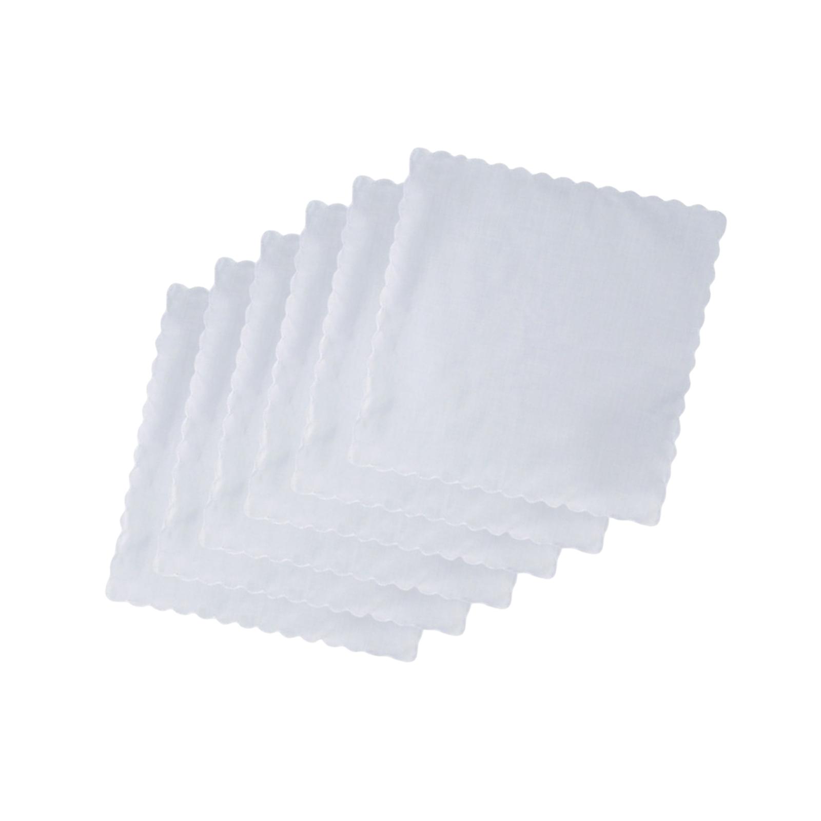 6 個の綿ハンカチ男性用女性用ポケットハンカチ快適で柔らかい - Handkerchief Cotton Men のレビューと価格
