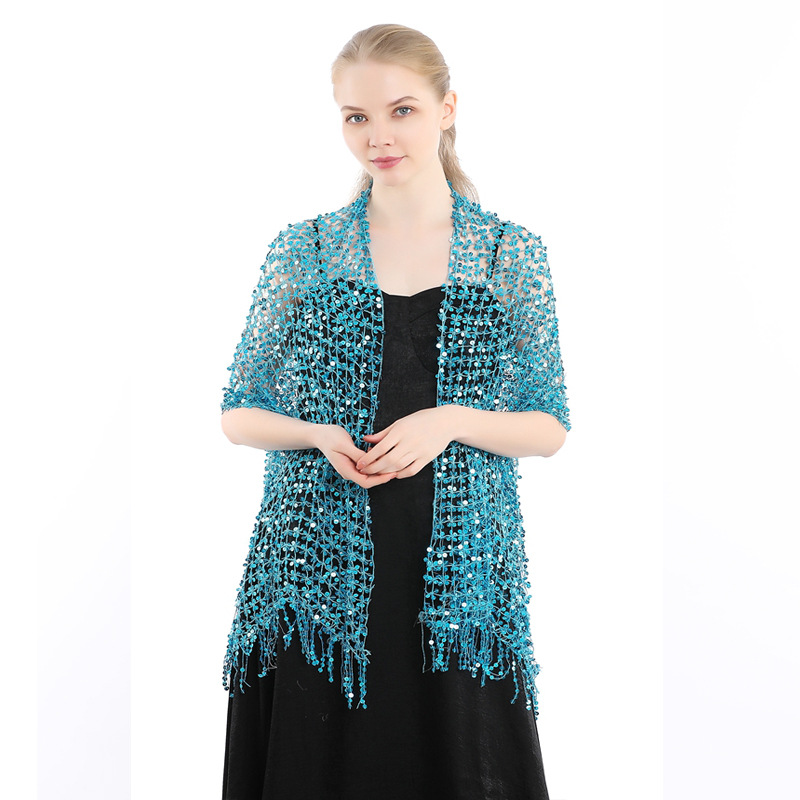ヨーロッパとアメリカのスパンコールフリンジショール、女性用刺 - Stole Wedding Shawl のレビューと価格