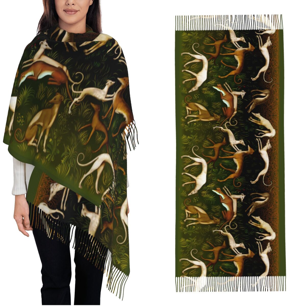 グレイハウンド ショール ラップ 女性用 冬用 大きめ ソフ - Pashmina Wrap Large のレビューと価格