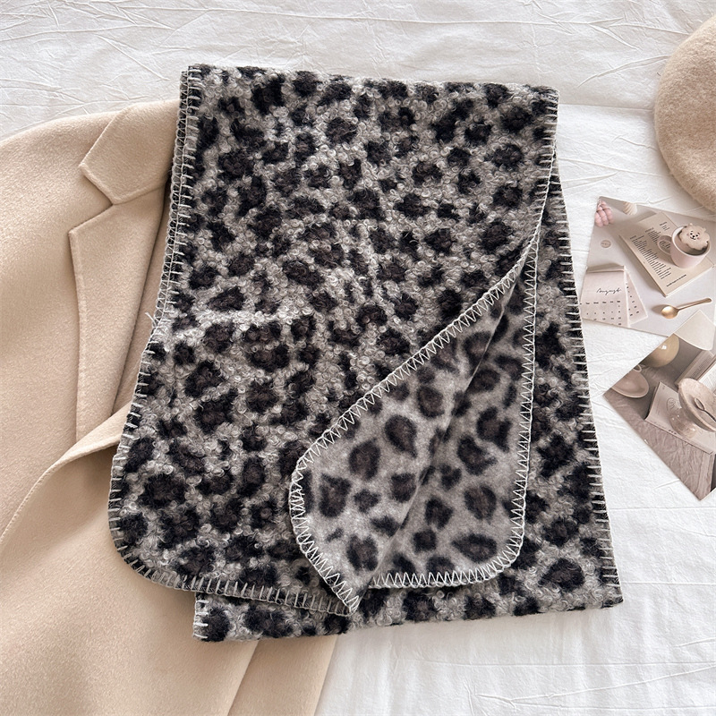秋冬ヒョウ柄スカーフ女性高級防風暖かいシシンナスパシュミナシ - Pashmina Wrap Large のレビューと価格