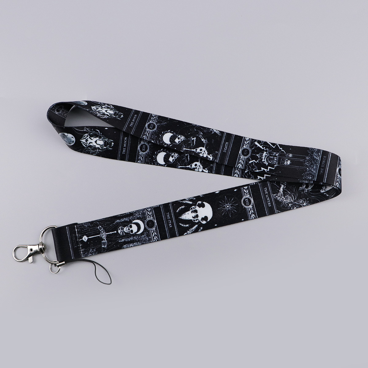 タロットテーマのスカルストラップカードホルダー学生証ストラッ - Lanyard Badge Holder のレビューと価格