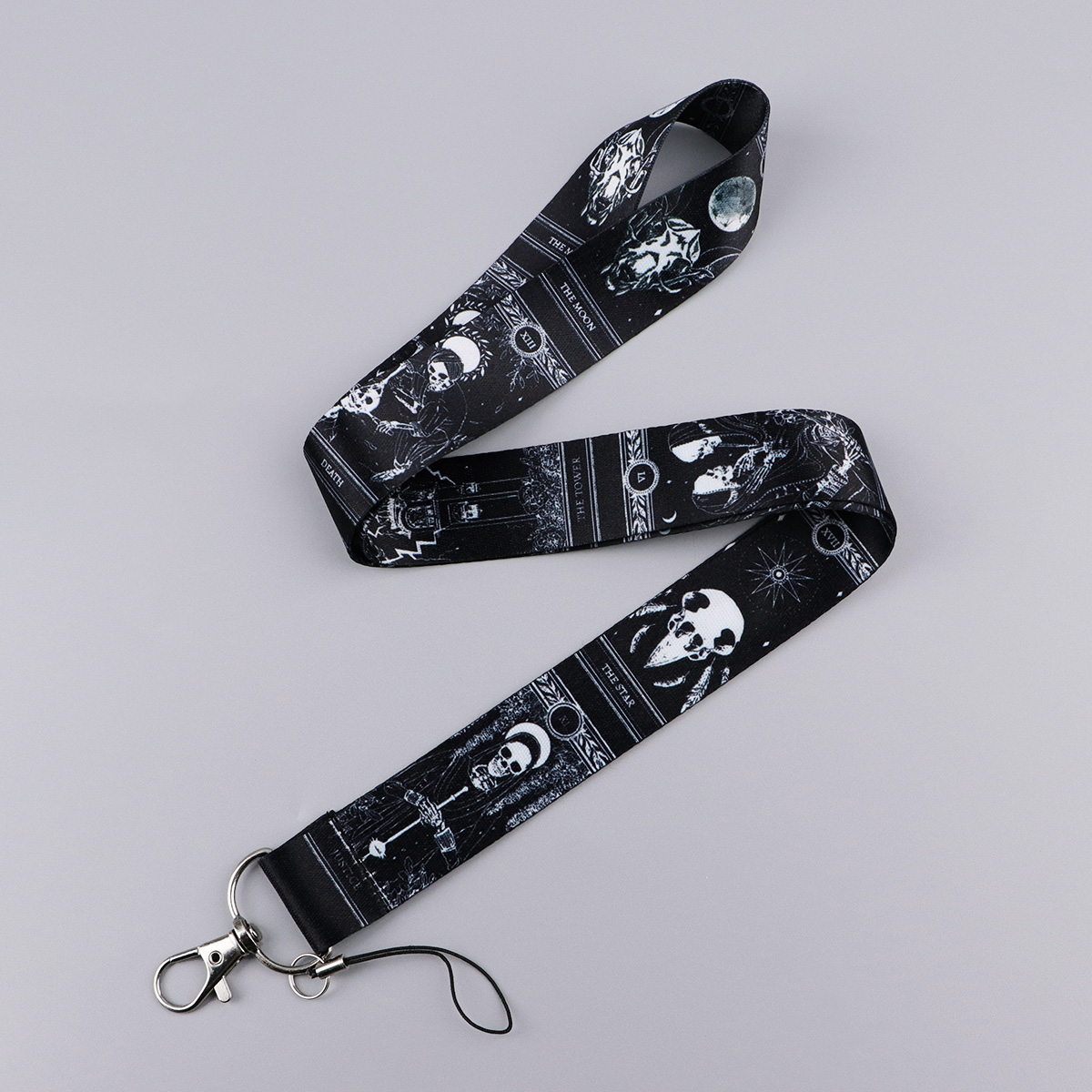 タロットテーマのスカルストラップカードホルダー学生証ストラッ - Lanyard Badge Holder のレビューと価格
