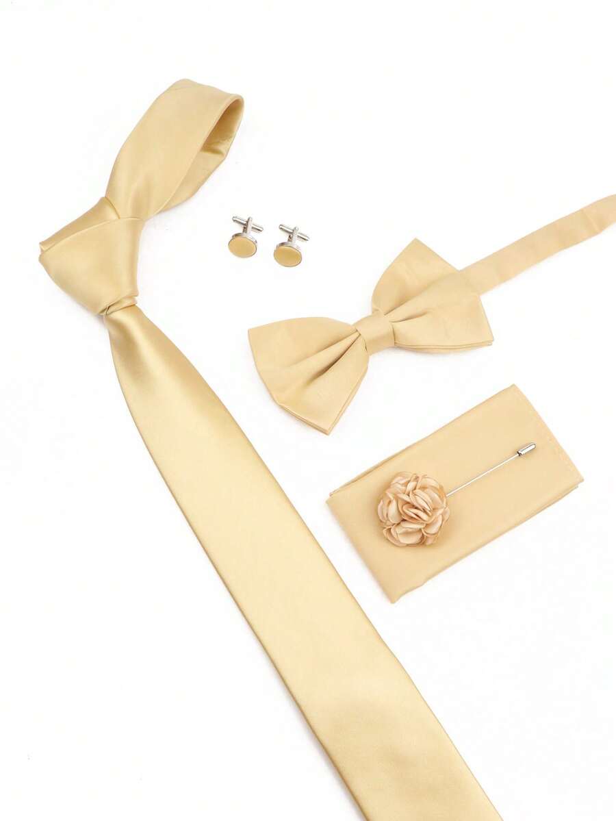 SGIAWETA-5点セット シャンパンカラー グルームズマ - Pocket Square Set のレビューと価格