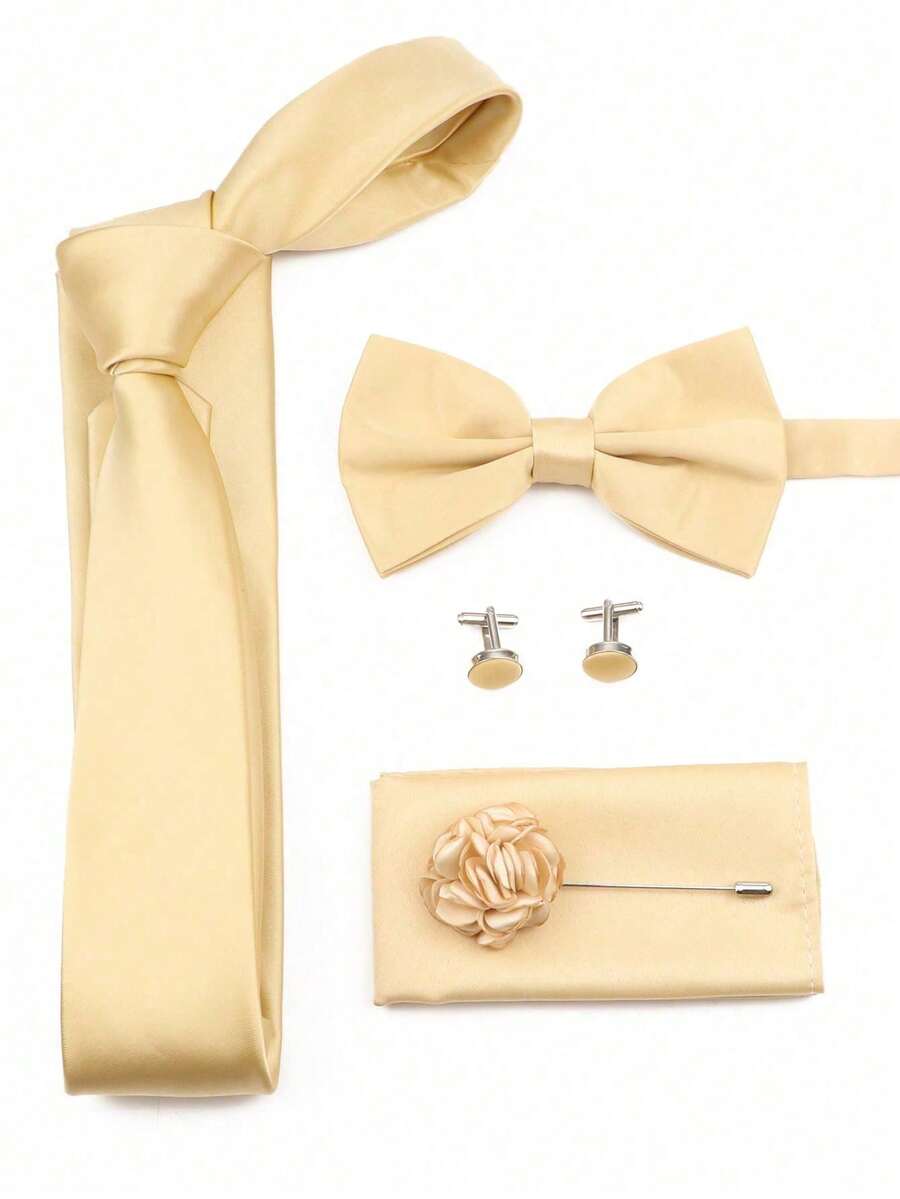 SGIAWETA-5点セット シャンパンカラー グルームズマ - Pocket Square Set のレビューと価格