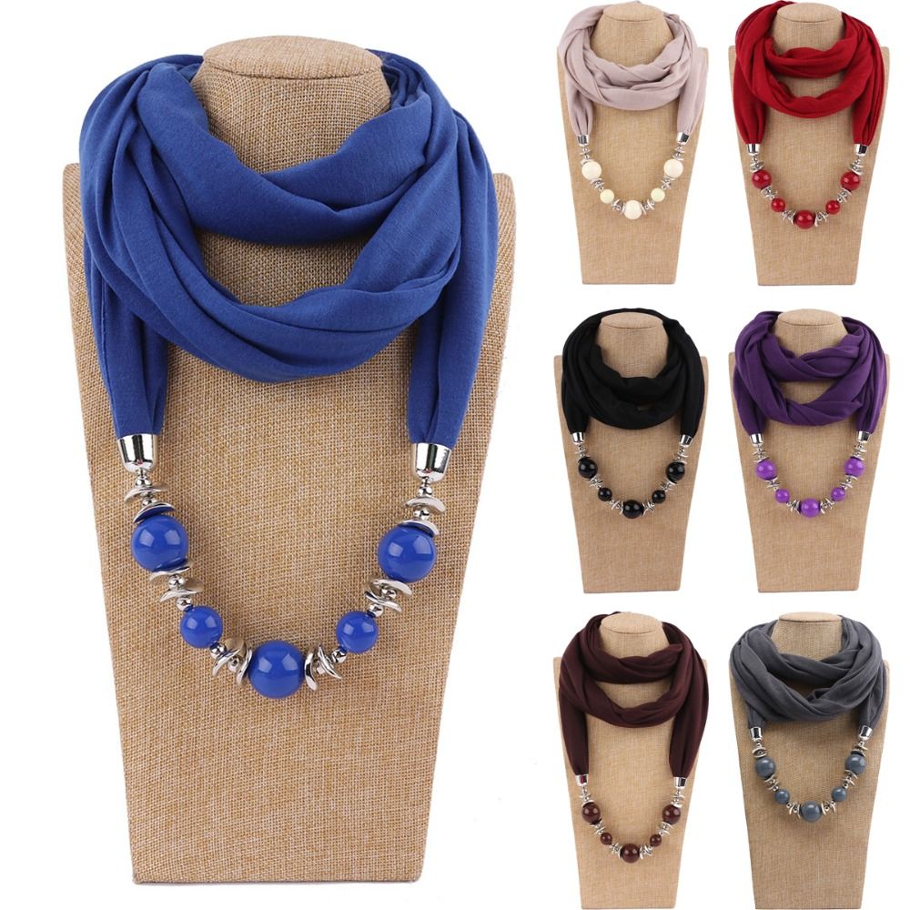 ファッションシフォンスカーフ ビーズ付きエスニックスタイル  - Infinity Scarf Knit のレビューと価格