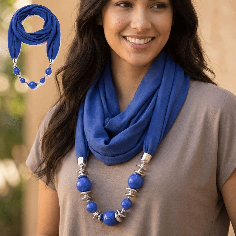ファッションシフォンスカーフ ビーズ付きエスニックスタイル  - Infinity Scarf Knit のレビューと価格