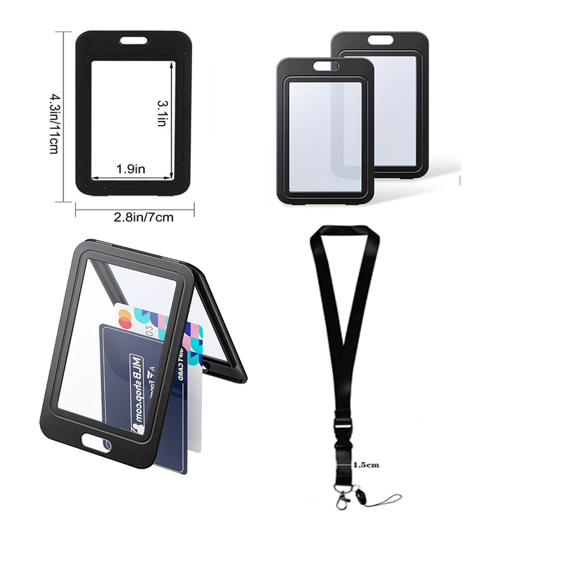 3 個のプラスチックバッジ従業員バッジホルダー格納式ストラッ - Lanyard Badge Holder のレビューと価格