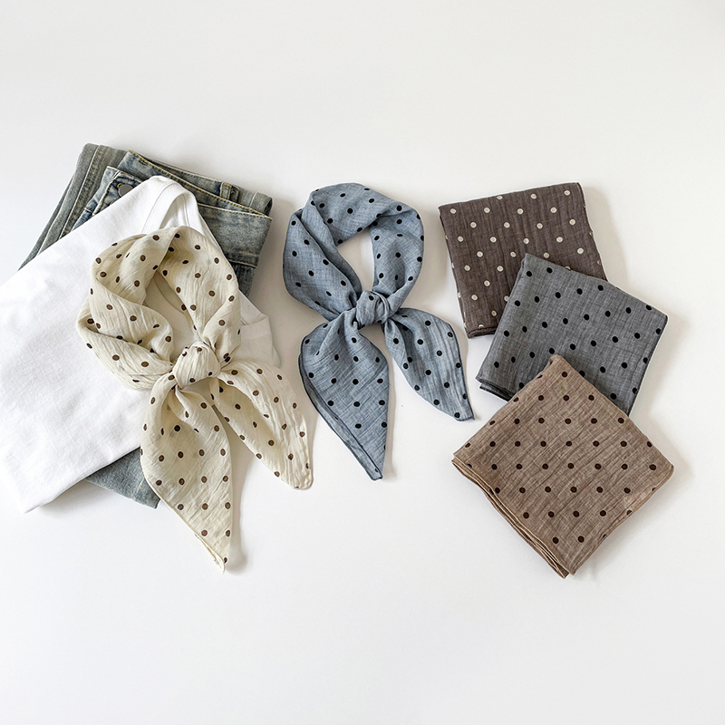 新色無地コットンリネン風スクエアスカーフ レディース ソフト - Bandana Cotton のレビューと価格