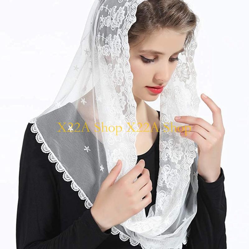 ユニークなイスラム教徒のためのインフィニティフローラルレース - Infinity Scarf Knit のレビューと価格